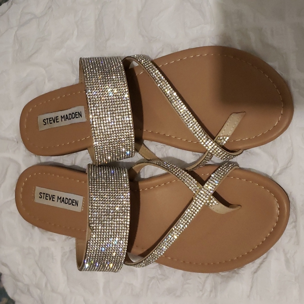 Rhinestone Steve Madden size 10 sandles